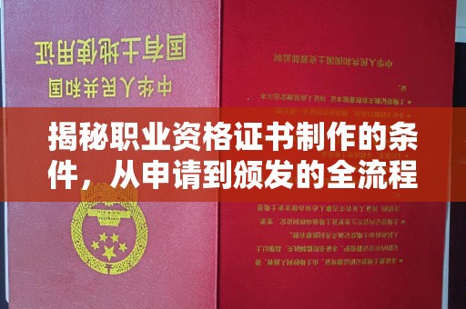 马边揭秘职业资格证书制作的条件，从申请到颁发的全流程解析